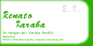 renato karaba business card
