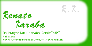 renato karaba business card